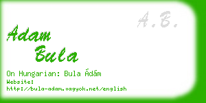 adam bula business card